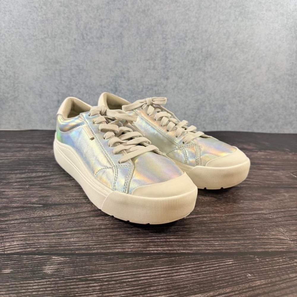 Dr. Scholl's white and silver holographic sneakers Size US 7.5